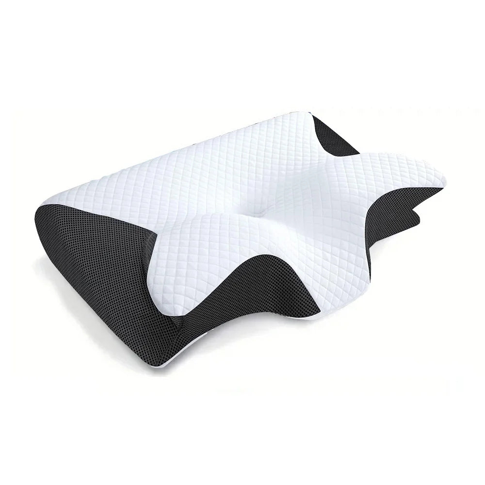 Cuscino cervicale in memory foam, cuscino ortopedico ergonomico 2 in 1 per il dolore al collo, cuscini di supporto sagomati, cuscino per il collo