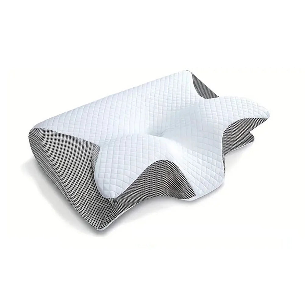 Cuscino cervicale in memory foam, cuscino ortopedico ergonomico 2 in 1 per il dolore al collo, cuscini di supporto sagomati, cuscino per il collo